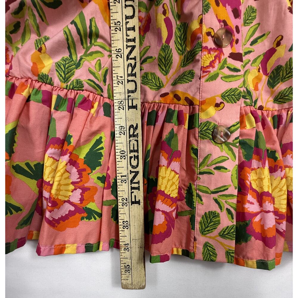 Anthropologie Farm Rio Painted Bananas Pink Mini Dress 100% cotton XS dress - Picture 10 of 12